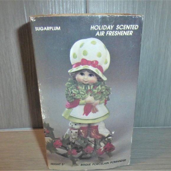 BX55 Sugarplum Holiday SCENTED AIR FRESHENER 5" Bisque Porcelain Doll Handcrafte - Picture 2 of 11